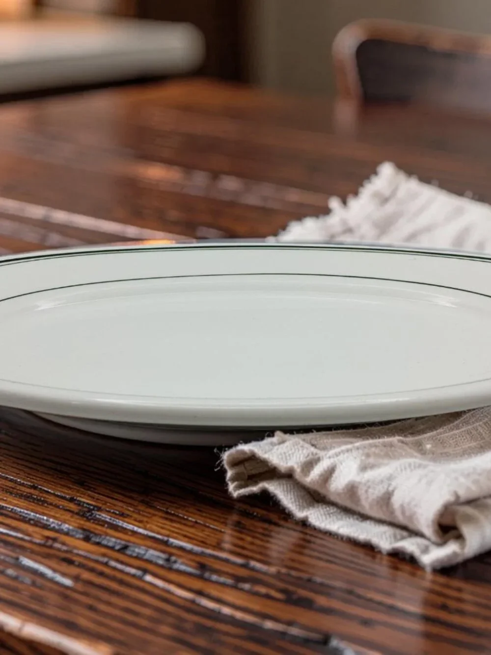 vintage homer laughlin best china green trim 12.25